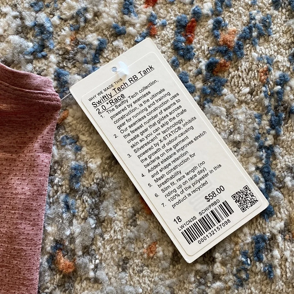 Lululemon Swiftly Tech Racerback Spiced Chai/Pink 2.0 Race Tank Top‎ sz18